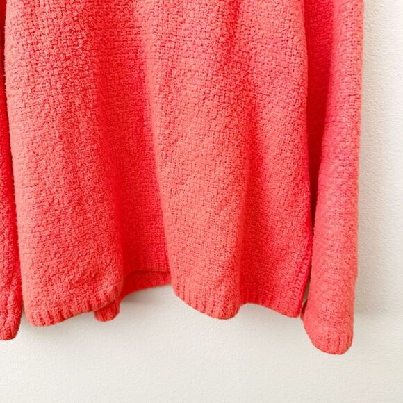 EILEEN FISHER | Orange Lory Organic Cotton Blend Sweater Knit | Size XL - Picture 4 of 7